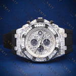 Baguette Iced-Out Chronograph VVS1 D Color Moissanite Watch