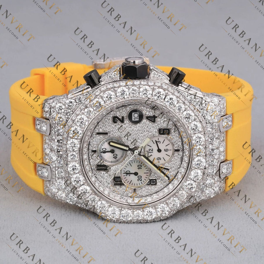 Iced Out Chronograph VVS1 D Color Moissanite Watch