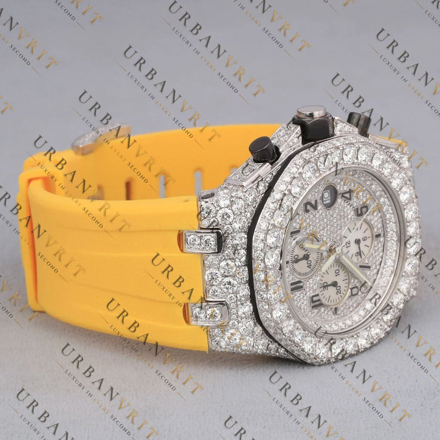 Iced Out Chronograph VVS1 D Color Moissanite Watch