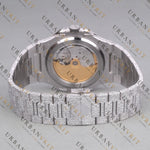 Fully Iced Out Moissanite Watch VVS1 D Color Silver