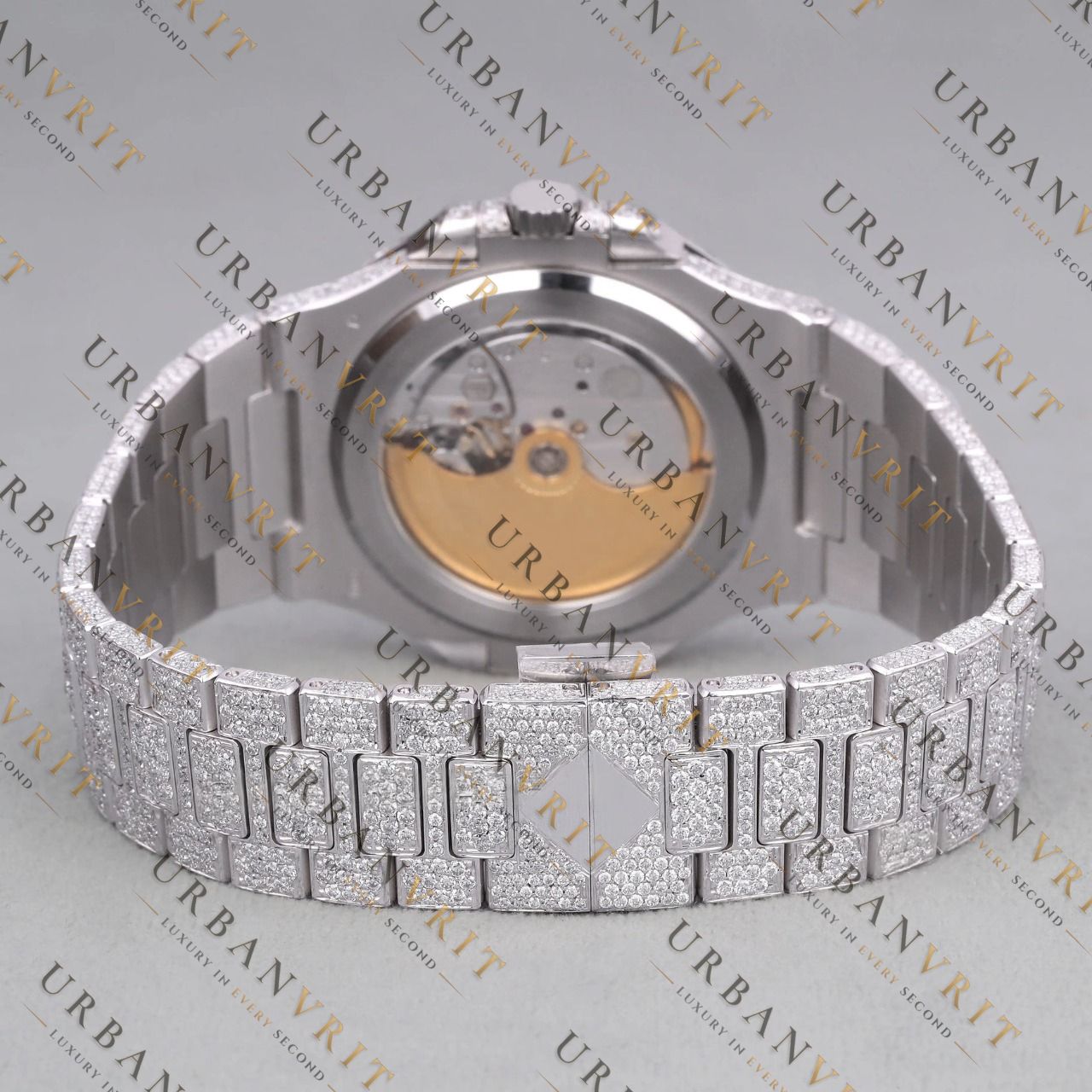 Iced Out VVS1 D Color Moissanite Automatic Watch