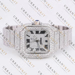 Moissanite Watch VVS1 D Color Fully Iced Out White