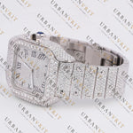 Moissanite Watch VVS1 D Color Fully Iced Out White