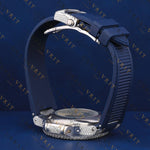Blue Dial Moissanite Watch VVS1 D Color Fully Iced Out