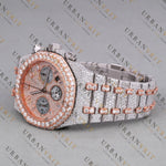 Rose Gold Two Tone Moissanite Watch VVS1 D Color