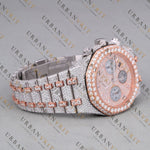 Rose Gold Two Tone Moissanite Watch VVS1 D Color