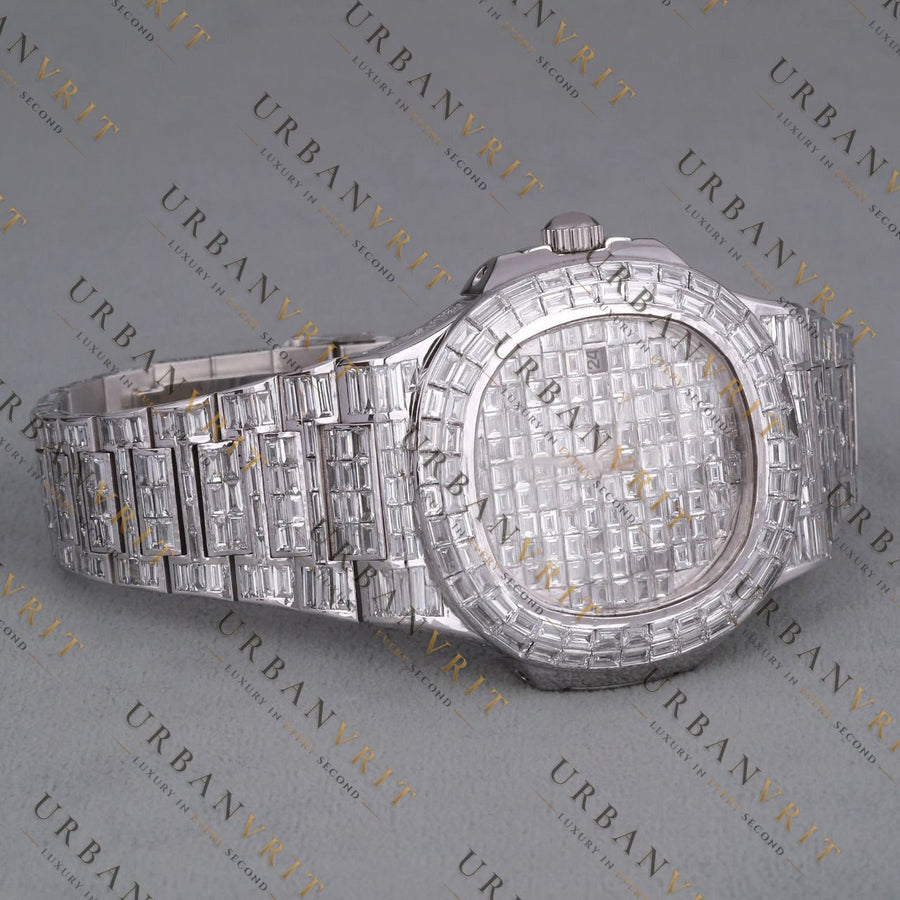 Moissanite Watch VVS1 D Color Fully Iced Out White Gold
