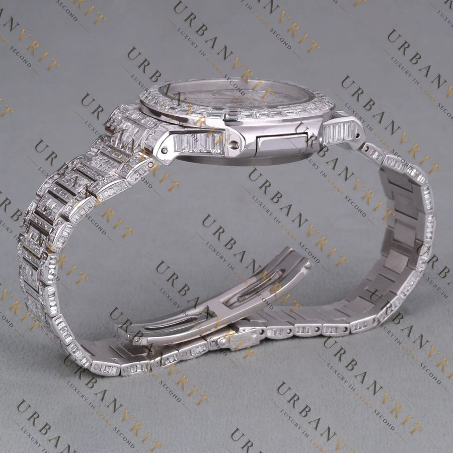 Moissanite Watch VVS1 D Color Fully Iced Out White Gold
