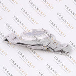 Blue Dial Moissanite Watch VVS1 D Color Fully Iced Out White Gold