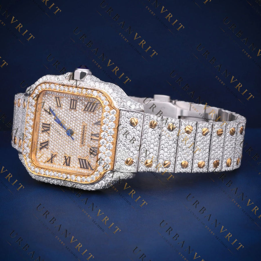 Two-Tone Square VVS1 D Color Moissanite Watch