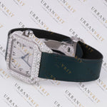 White Gold Moissanite Watch VVS1 D Color Fully Iced