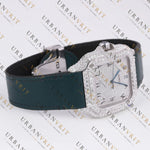 White Gold Moissanite Watch VVS1 D Color Fully Iced