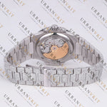 White Gold Moissanite Watch VVS1 D Color Fully Iced