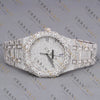 White Gold Moissanite Watch VVS1 D Color Fully Iced