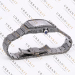Black Moissanite Watch VVS1 Black Diamond Fully Iced