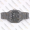 Black Moissanite Watch VVS1 Black Diamond Fully Iced