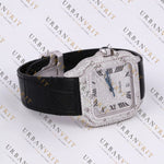 White Gold Moissanite Watch VVS1 D Color Fully Iced