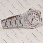 Rainbow Dial Moissanite Watch VVS1 D Color Fully Iced