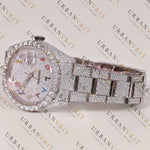 Rainbow Dial Moissanite Watch VVS1 D Color Fully Iced