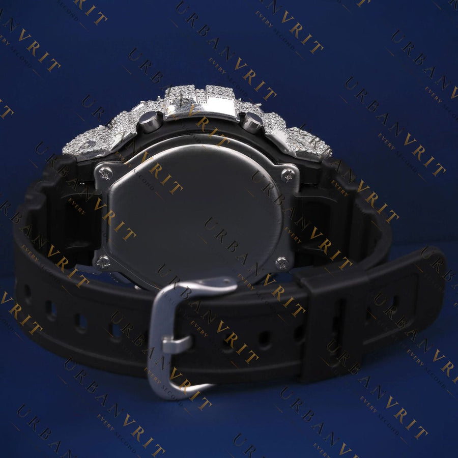 Spiked G-Shock Moissanite Watch VVS1 D Color Fully Iced