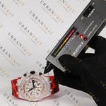 Red Camo Moissanite Watch VVS1 D Color Fully Iced