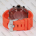 Orange Moissanite Watch VVS1 D Color Fully Iced