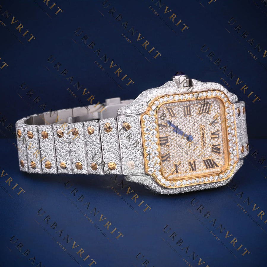 Two-Tone Square VVS1 D Color Moissanite Watch