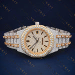 Two-Tone Diamond VVS1 D Color Moissanite Watch