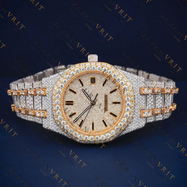 Two-Tone Diamond VVS1 D Color Moissanite Watch