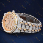 Two-Tone Diamond VVS1 D Color Moissanite Watch