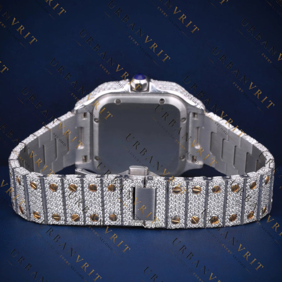 Two-Tone Square VVS1 D Color Moissanite Watch