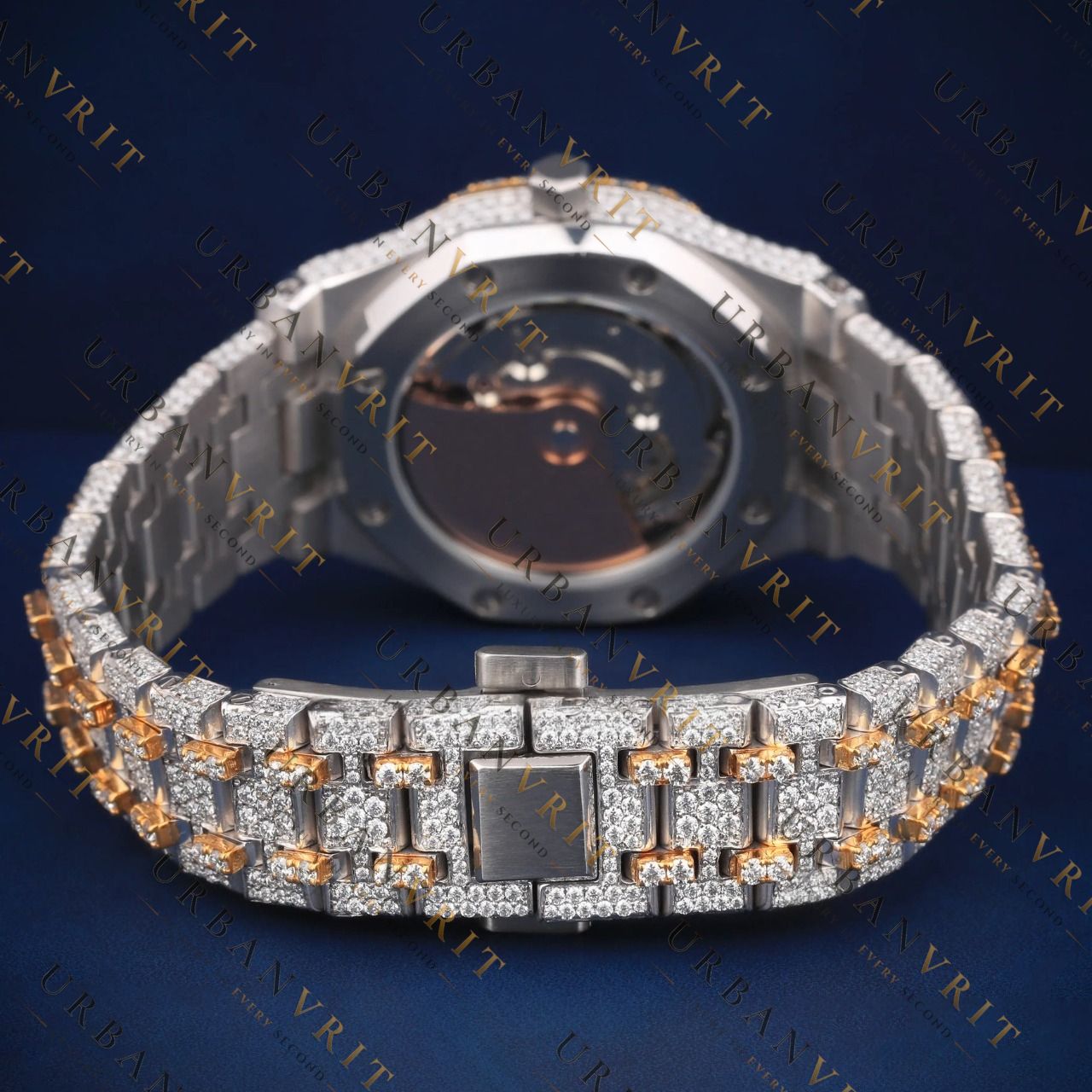 Two-Tone Diamond VVS1 D Color Moissanite Watch