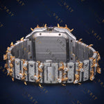 Two-Tone Thorn Bezel VVS1 D Color Moissanite Watch