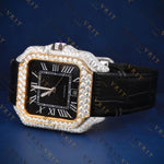 Two-Tone Black Dial VVS1 D Color Moissanite Watch