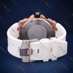 Rose Gold Iced-Out VVS1 D Color Moissanite Watch