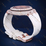Rose Gold Iced-Out VVS1 D Color Moissanite Watch