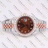 Two Tone Brown Dial VVS1 D Color Moissanite Watch