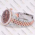 Two Tone Brown Dial VVS1 D Color Moissanite Watch
